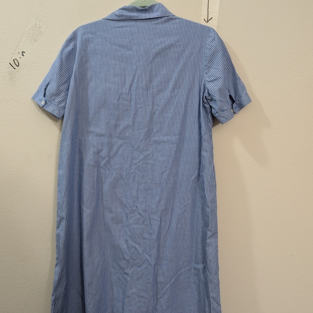 Diane Von Furstenberg Light Blue Pinstripe Shirt - Picture 5 of 6